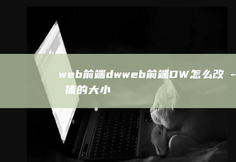 web前端dwweb前端DW怎么改字体的大小