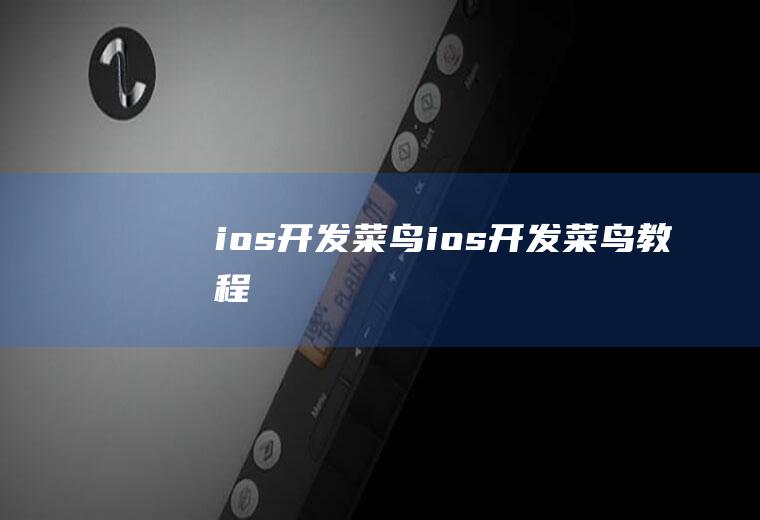ios开发菜鸟ios开发菜鸟教程