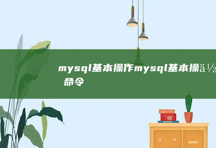 基本操作基本操作