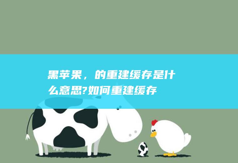 黑苹果，的重建缓存是什么意思?如何重建缓存