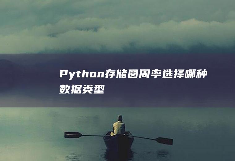 Python存储圆周率选择哪种数据类型