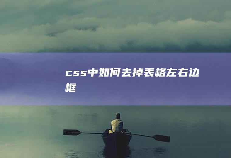 css中如何去掉表格左右边框