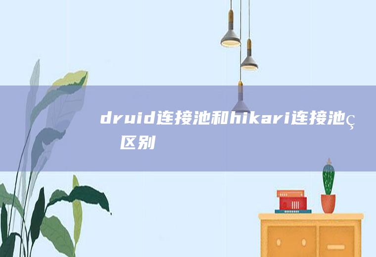 druid连接池和hikari连接池的区别