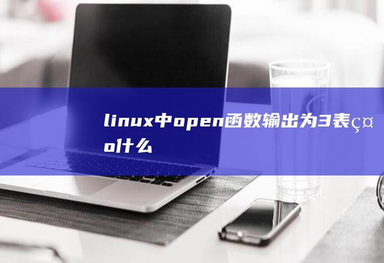 linux中open函数输出为3表示什么