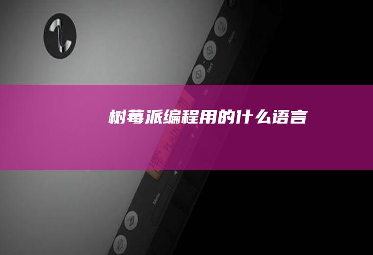 树莓派编程用的什么语言