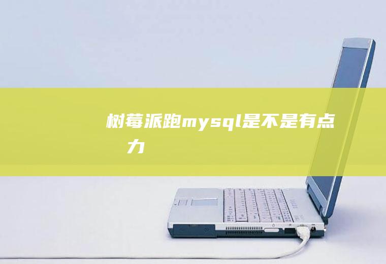 树莓派跑mysql是不是有点吃力