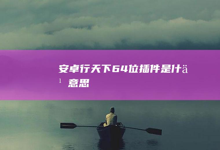 安卓行天下64位插件是什么意思