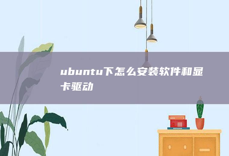 ubuntu下怎么安装软件和显卡驱动