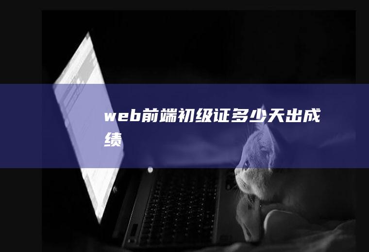 web前端初级证多少天出成绩