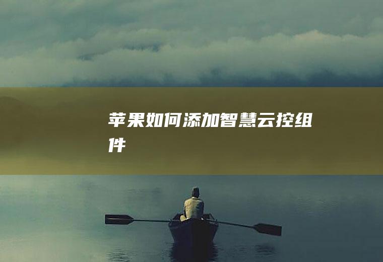 苹果如何添加智慧云控组件