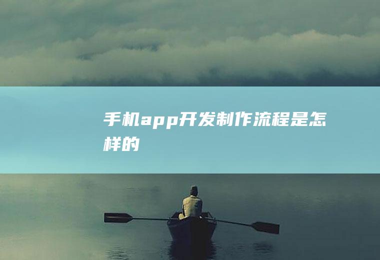 手机app开发制作流程是怎样的