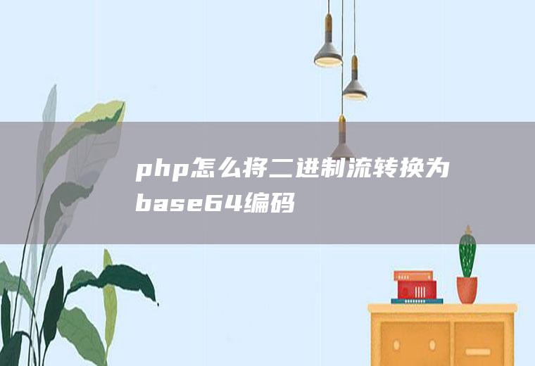 php怎么将二进制流转换为base64编码