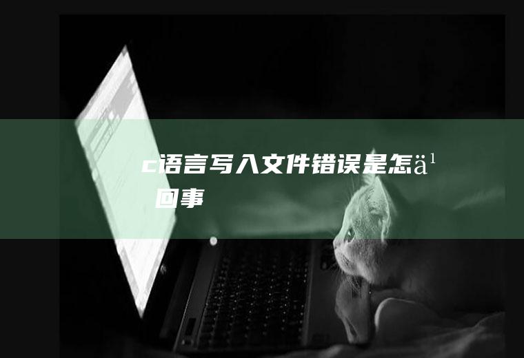 c语言写入文件错误是怎么回事