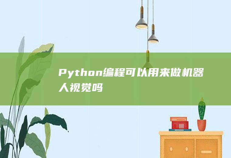 Python编程可以用来做机器人视觉吗