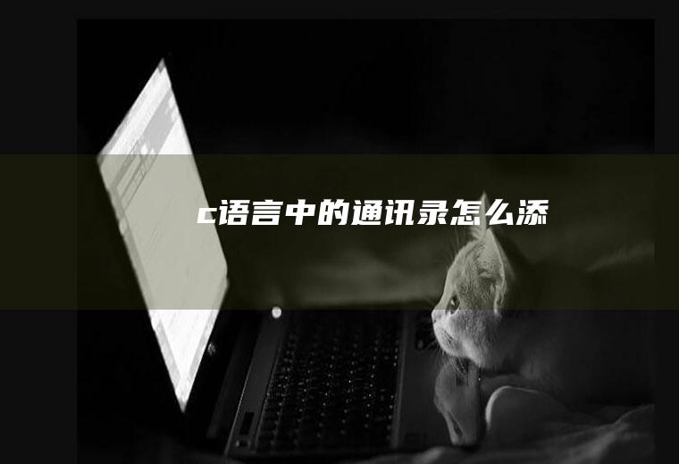 c语言中的通讯录怎么添加