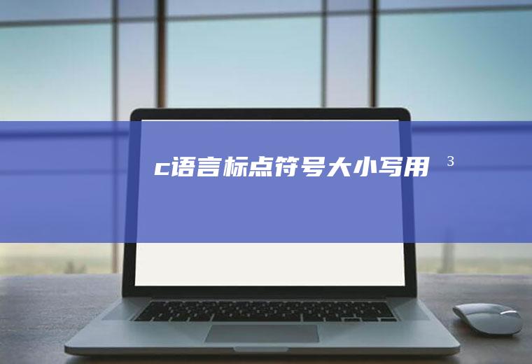 c语言标点符号大小写用法