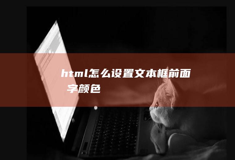 html怎么设置文本框前面文字颜色