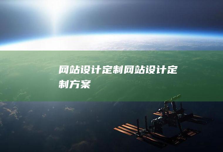 网站定制网站定制方案