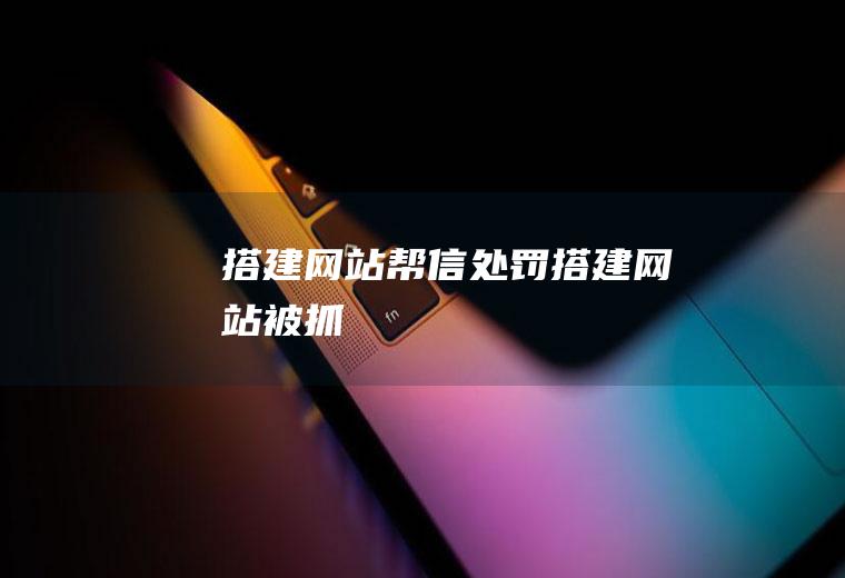 搭建网站帮信处罚搭建网站被抓