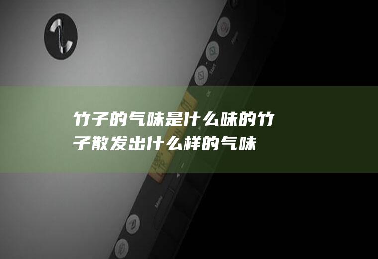 竹子的气味是什么味的,竹子散发出什么样的气味