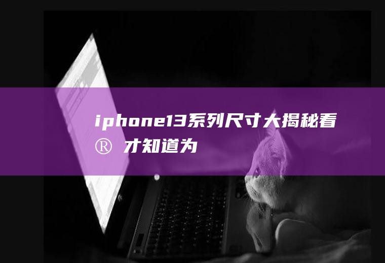 iphone13系列尺寸大揭秘,看完才知道为什么叫浴霸!
