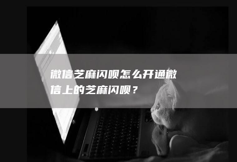 微信芝麻闪呗怎么开通,微信上的芝麻闪呗？