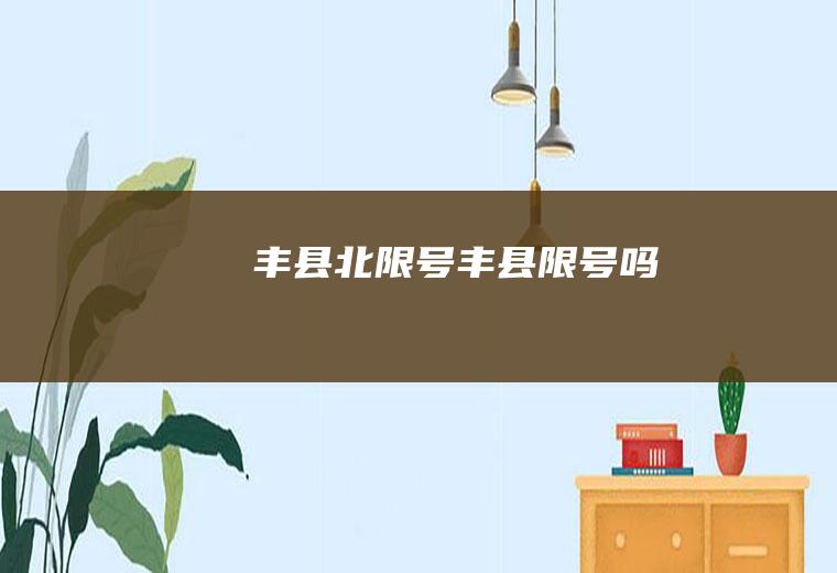 丰县北限号丰县限号吗