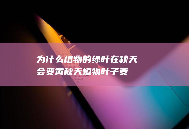 为什么植物的绿叶在秋天会变黄(秋天植物叶子变黄是什么原因)