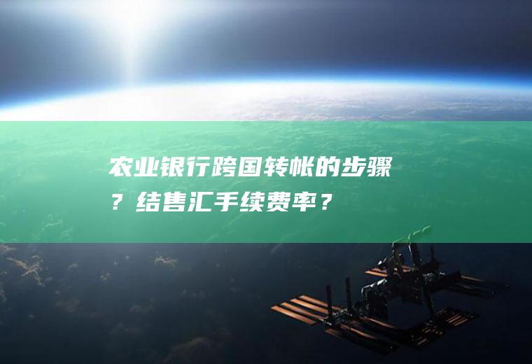 农业银行跨国转帐的步骤？结售汇手续费率？