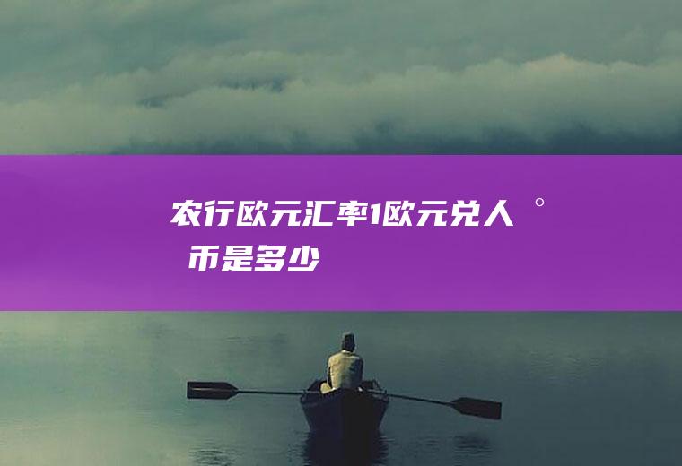 农行欧元汇率1欧元兑是多少