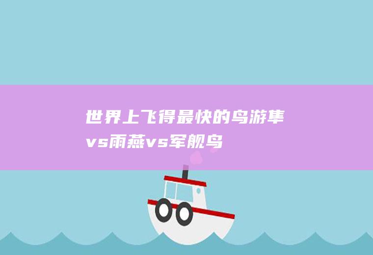 世界上飞得最快的鸟(游隼vs雨燕vs军舰鸟)