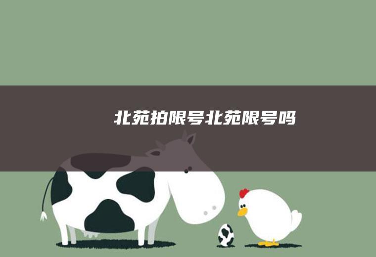 北苑拍限号北苑限号吗