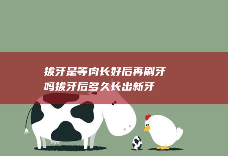 拔牙是等肉长好后再刷牙吗(拔牙后多久长出新牙肉)