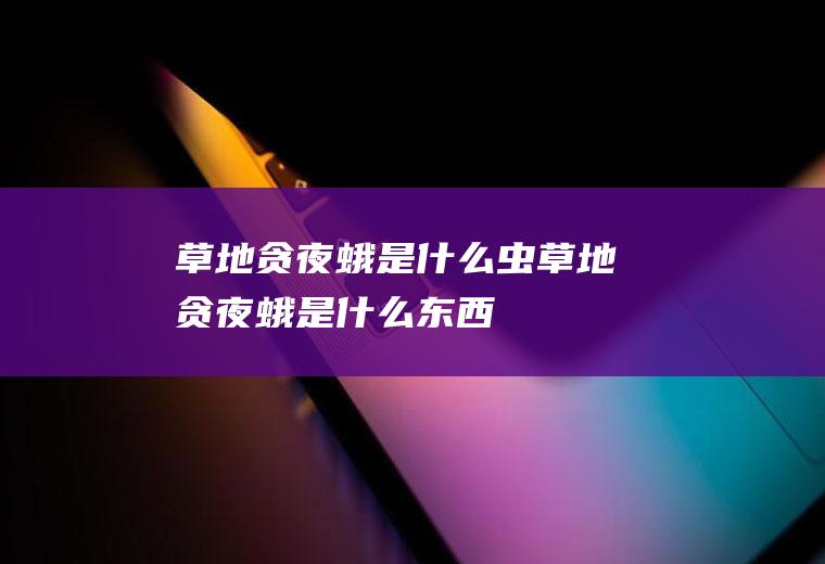 草地贪夜蛾是什么虫(草地贪夜蛾是什么东西)