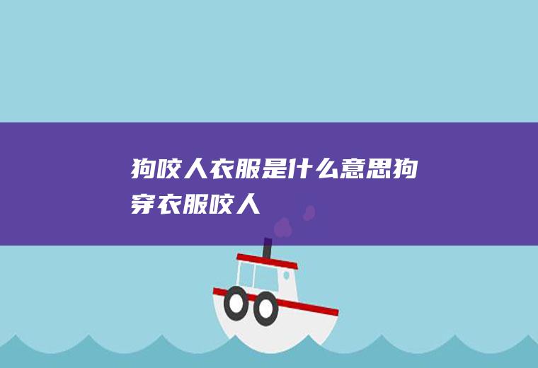 狗咬人衣服是什么意思(狗穿衣服咬人)