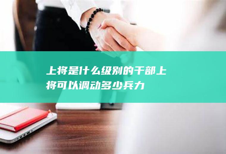 上将是什么级别的干部(上将可以调动多少兵力)