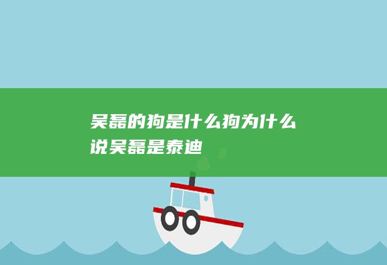 吴磊的狗是什么狗(为什么说吴磊是泰迪)
