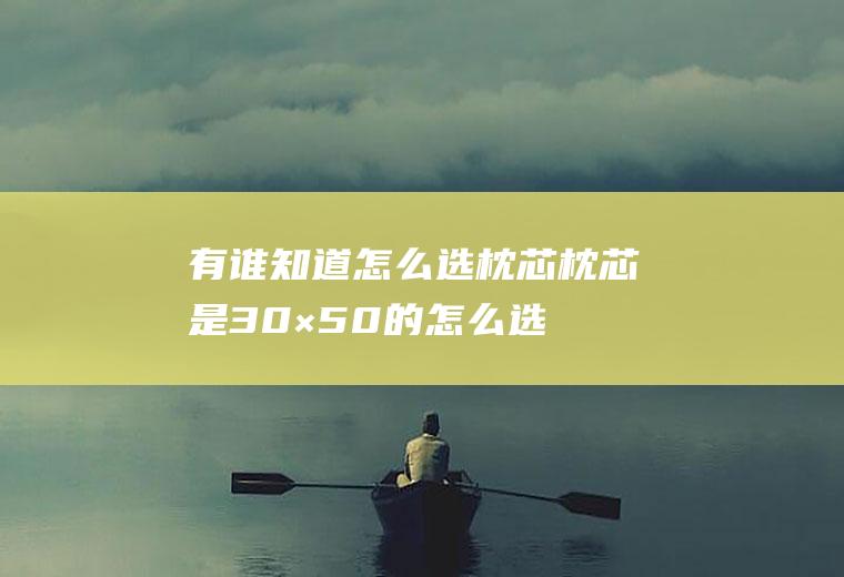 有谁知道怎么选枕芯(枕芯是30×50的怎么选枕套)