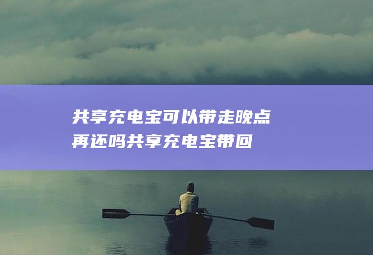 共享充电宝可以带走晚点再还吗(共享充电宝带回家了怎么办)
