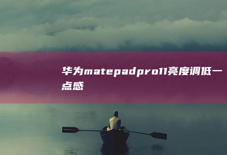 华为matepadpro11亮度调低一点,感觉更好看了!