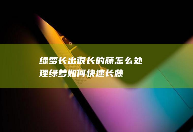 绿萝长出很长的藤怎么处理(绿萝如何快速长藤)