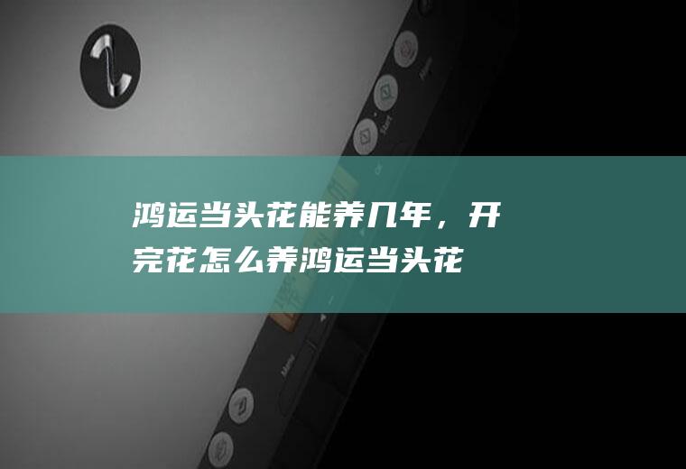 鸿运当头花能养几年，开完花怎么养,鸿运当头花怎么养浇水？