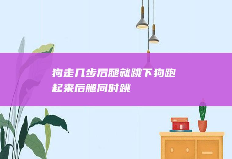 狗走几步后腿就跳下狗跑起来后腿同时跳
