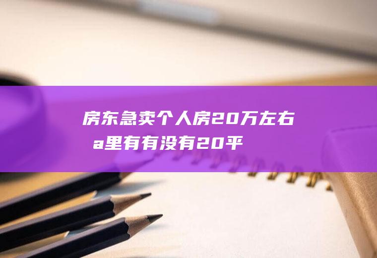 房东急卖个人房20万左右哪里有(有没有20平米的房子卖)
