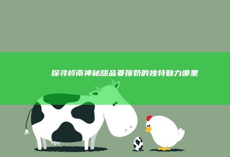 探寻岭南神秘甜品——姜撞奶的独特魅力_哪里