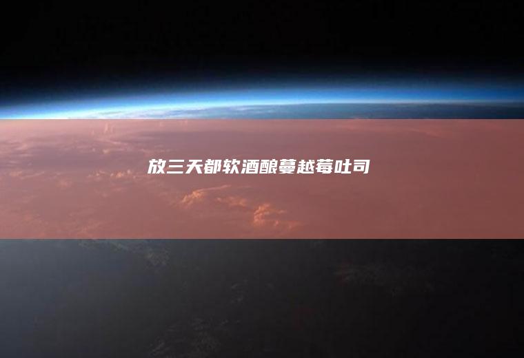 放三天都软酒酿蔓越莓吐司