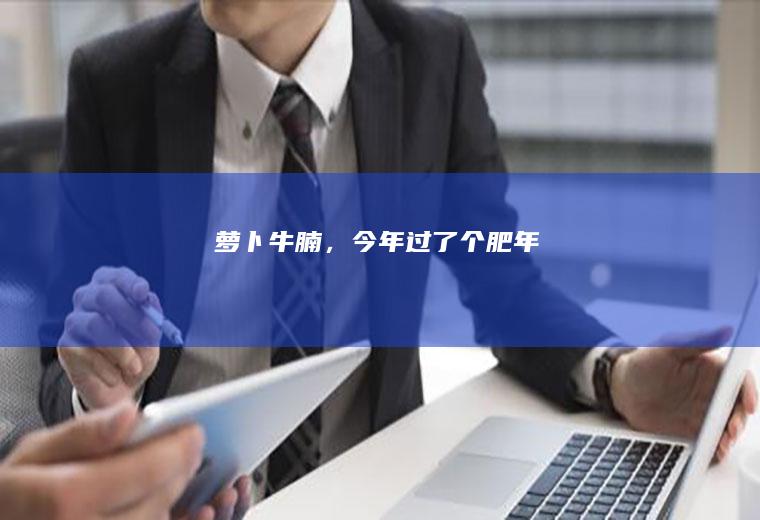 萝卜牛腩，今年过了个肥年