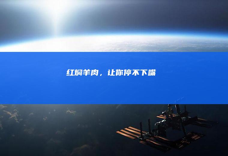 红焖羊肉，让你停不下嘴