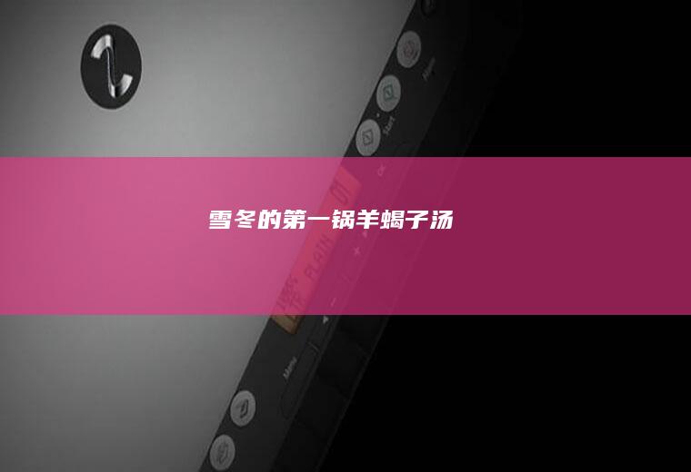 雪冬的第一锅羊蝎子汤