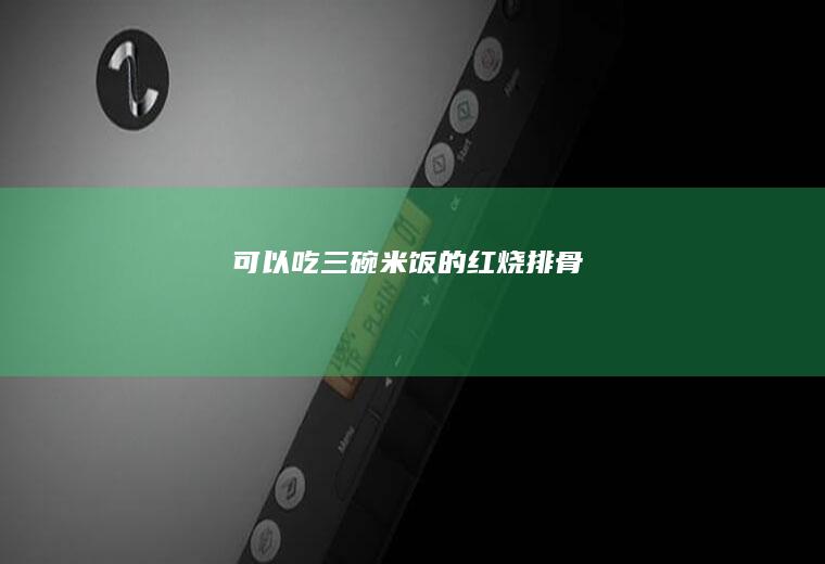 可以吃三碗米饭的--红烧排骨